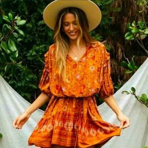 NWT! GORGEOUS BOUTIQUE BOHEMIAN FLORAL PRINT COTTON TUNIC/DRESS-LARGE